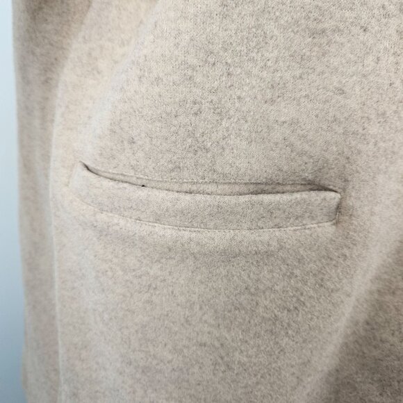 Pretty Garden Womens Long Wool Blend Shacket Pockets Button Closure Tan Size XL - Picture 9 of 11